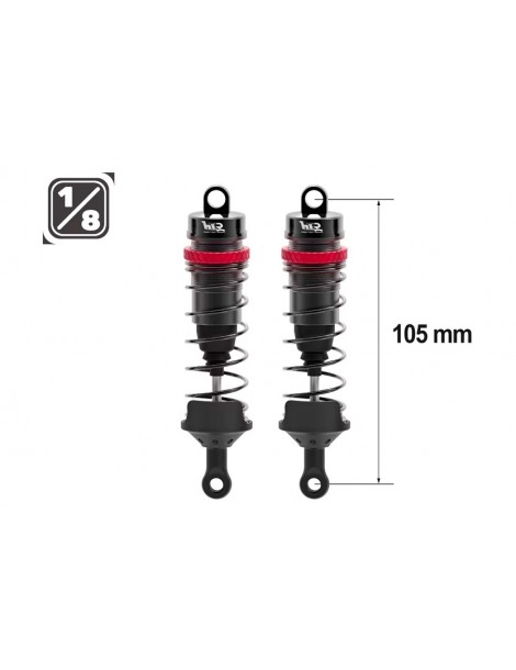 HTR-508105 1/8 aliumininiai tepaliniai amortizatoriai 105mm 16mm RC modeliams