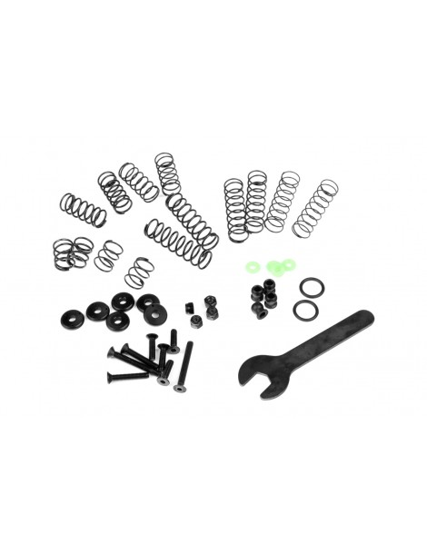 120mm Desert Lizard Two Stage Internal Spring Damper Pair Black For Crawler