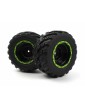 Smyter MT Wheels/Tires Assembled (Black/Green)