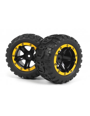 Slyder MT Wheels/Tires Assembled (Black/Yellow)