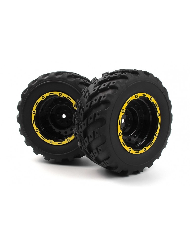 Smyter MT Wheels/Tires Assembled (Yellow/2pcs)