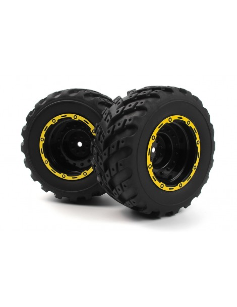 Smyter MT Wheels/Tires Assembled (Yellow/2pcs)