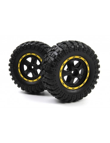 Smyter Desert Wheels/Tires Assembled (Yellow/2pcs)