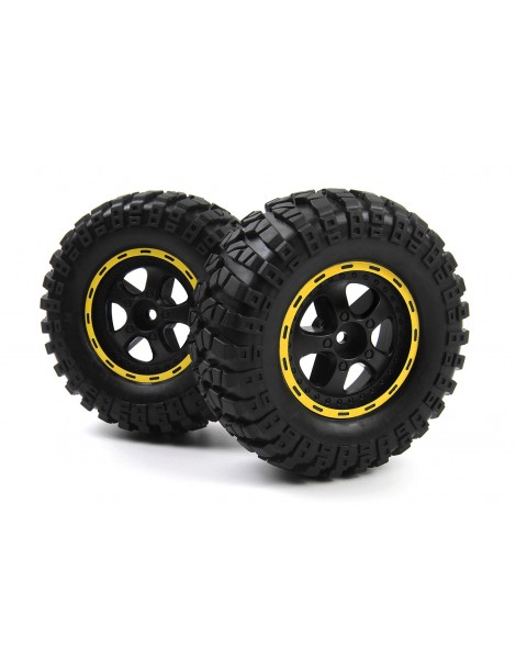 Smyter Desert Wheels/Tires Assembled (Yellow/2pcs)