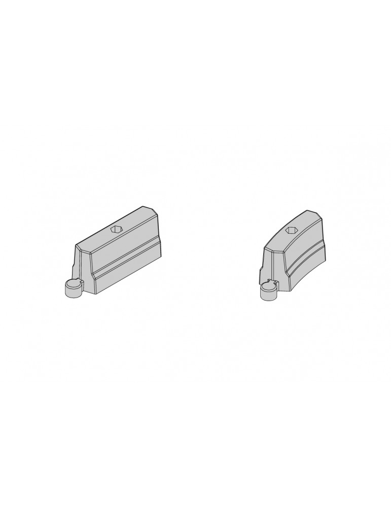 Plastic Cement Barrier(Grey) 50pcs 45pcs straight,5pcs bent