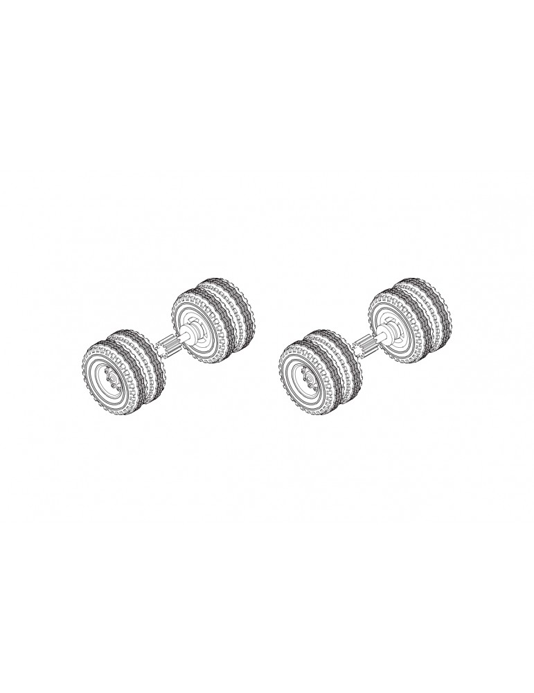 C50 Rear wheel set 2PCS
