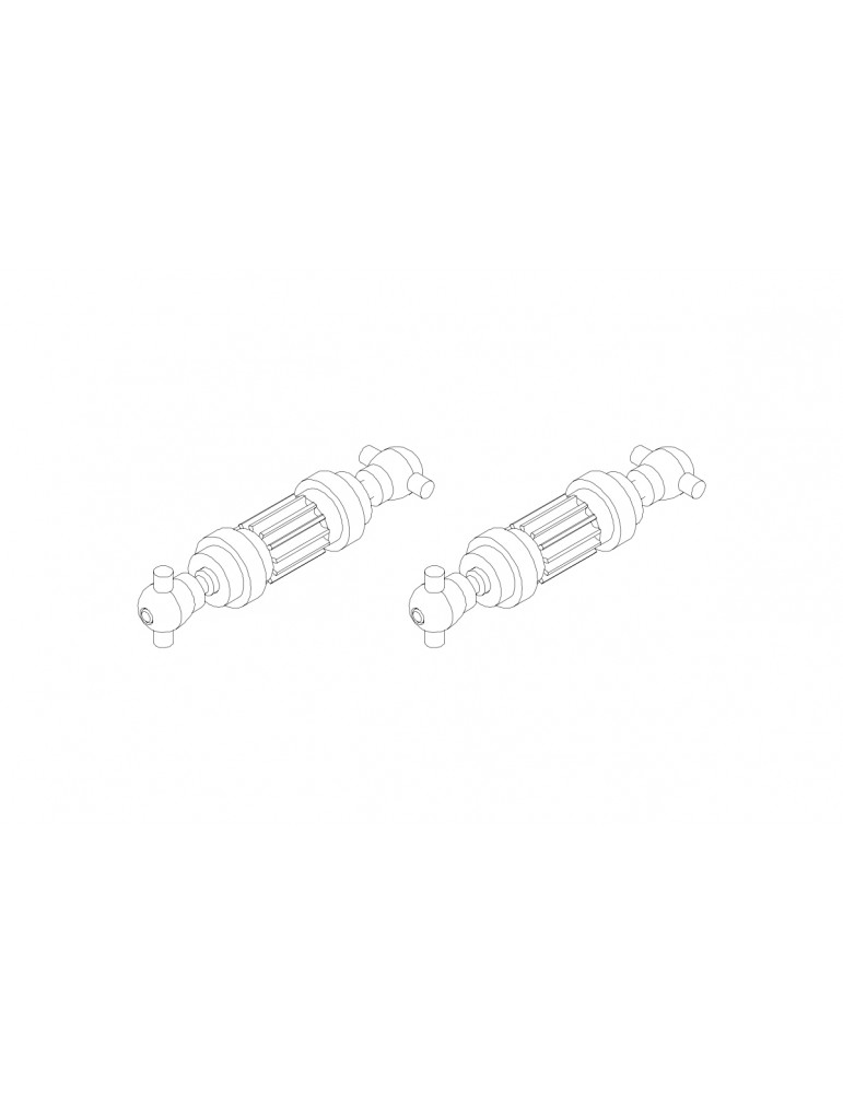 C50 Front axle metal upgrade teeth 2PCS