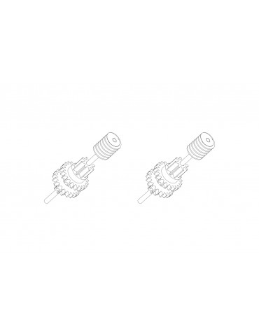 C50 Gear box output metal upgraded teeth 2PCS