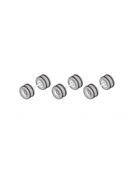 C50 Trailer rear wheel set 3PCS