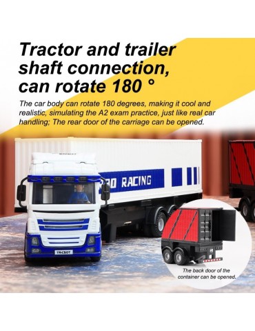 Turbo Racing 1/76 C50 RC Semi-Truck with trailer RTR (black)