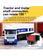 Turbo Racing 1/76 C50 RC Semi-Truck with trailer RTR (black)