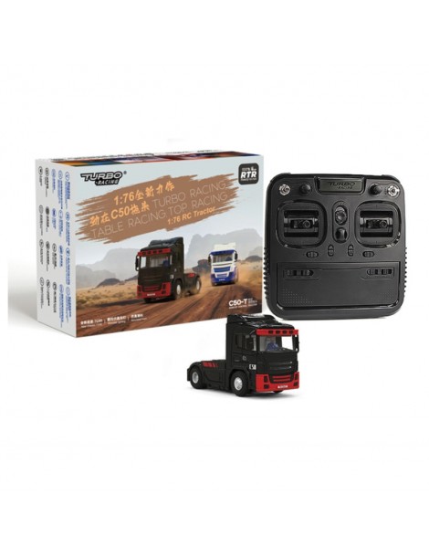RC modelis Turbo Racing C50 1:76 RTR juodas mini sunkvežimis – CyborgShop