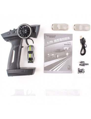 Turbo Racing 1/76 C73 Sports RC Car RTR (Deep Grey)