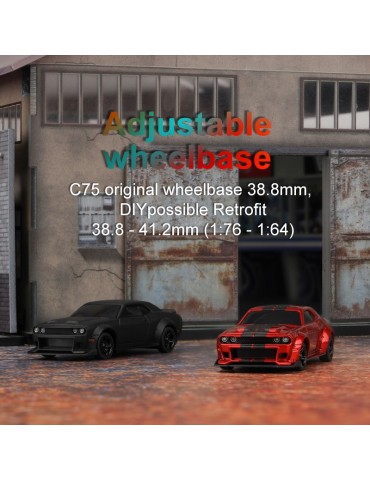 Turbo Racing 1/76 C75 RC Sports Car RTR (Black)