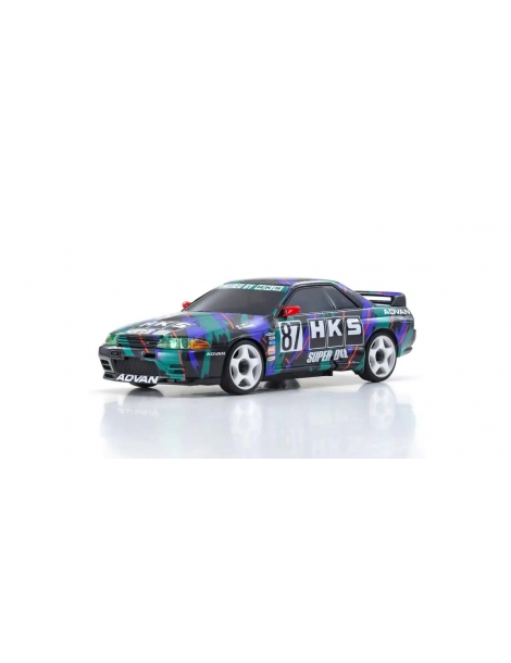 Kyosho Mini-Z AWD Nissan Skyline GT-R R32 HKS #87 1/27 RC drift modelis