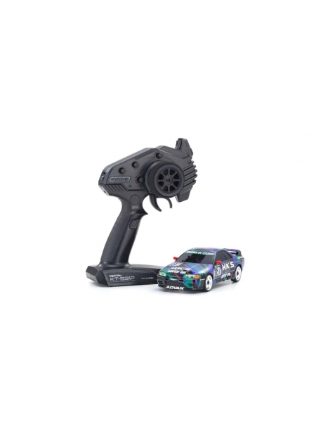Kyosho Mini-Z AWD Nissan Skyline GT-R R32 HKS #87 1/27 RC drift modelis