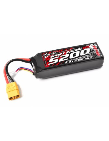 LiPo 11.1V 5200mAh 60C 3S RC akumuliatorius XT90 Team Corally Sport Racing