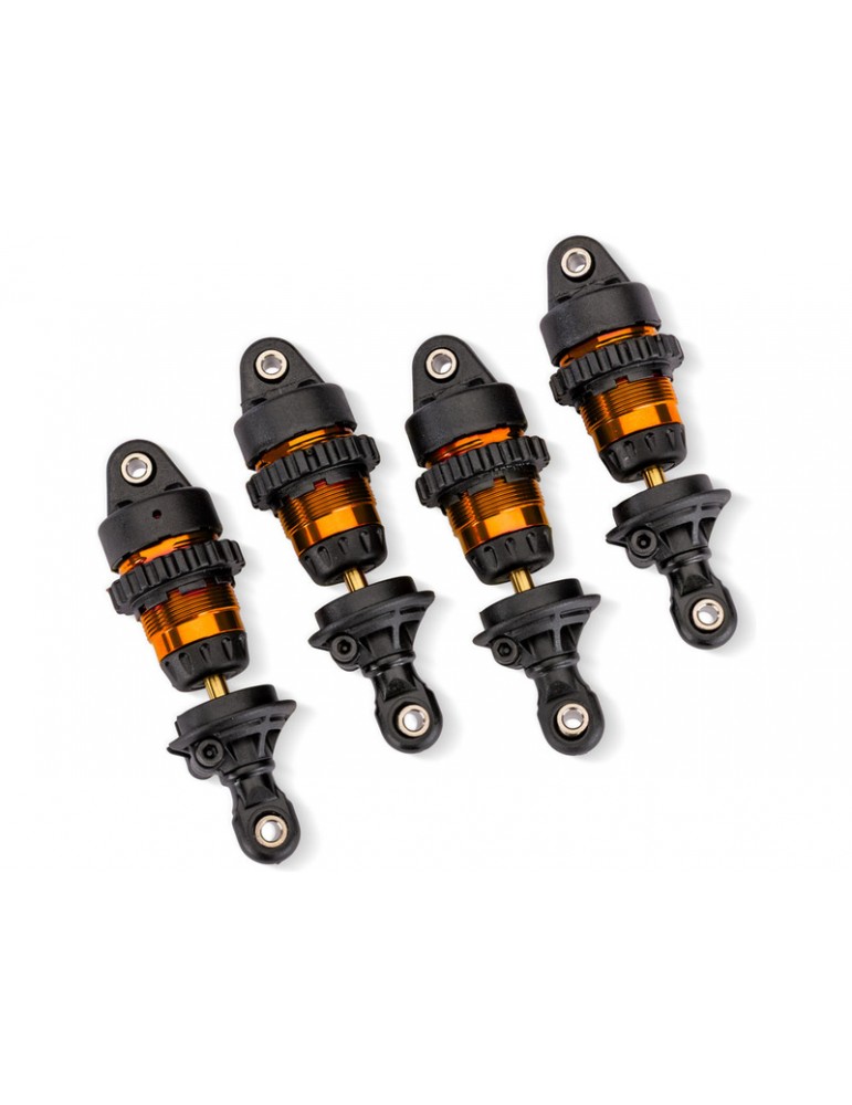 Traxxas Orange Aluminum Mini GTR Short Shocks & Springs (4)