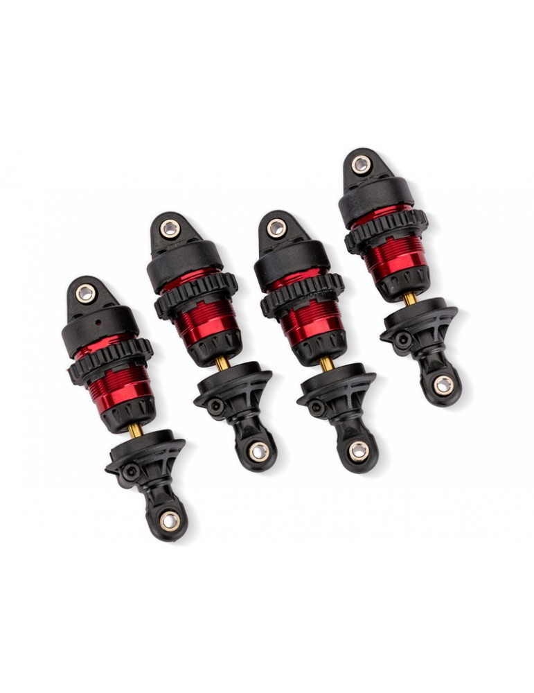 Traxxas Red Aluminum Mini GTR Short Shocks & Springs (4)