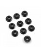 4mm Aluminium Serrated Lock Nut 10pcs (BK)
