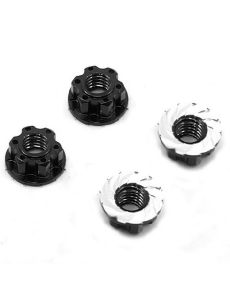4mm Aluminium Wheel Flange Lock Nut 4pcs For RC Car Black