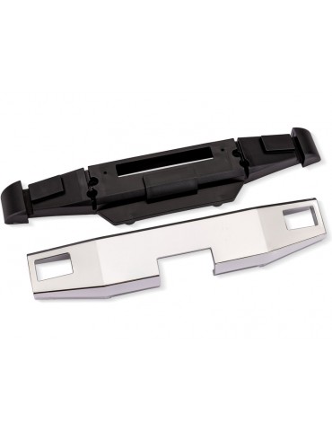 Traxxas Bumper, front, chrome/ support (fits Bigfoot 8 X-Truck)
