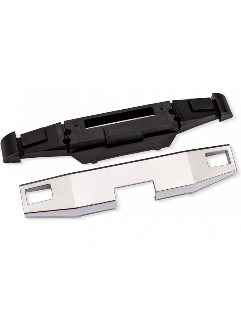 Traxxas Bumper, front, chrome/ support (fits Bigfoot 8 X-Truck)