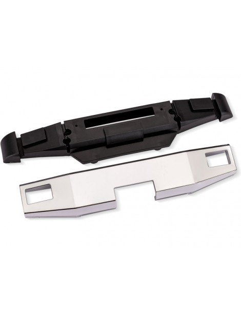 Traxxas Bumper, front, chrome/ support (fits Bigfoot 8 X-Truck)