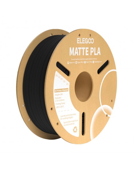 3D spausdinimo siūlas PLA Matte 1.75mm juodas 1kg – ELEGOO – CyborgShop