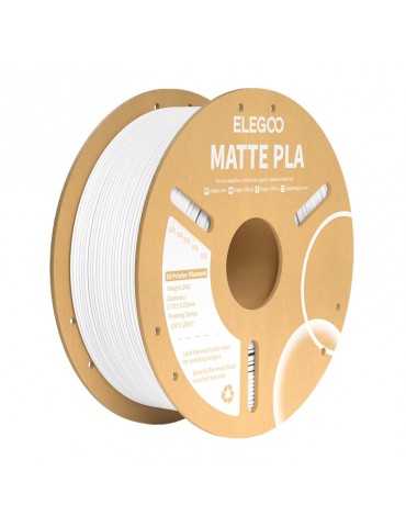 3D spausdinimo siūlas PLA Matte 1.75mm baltas 1kg – ELEGOO – CyborgShop
