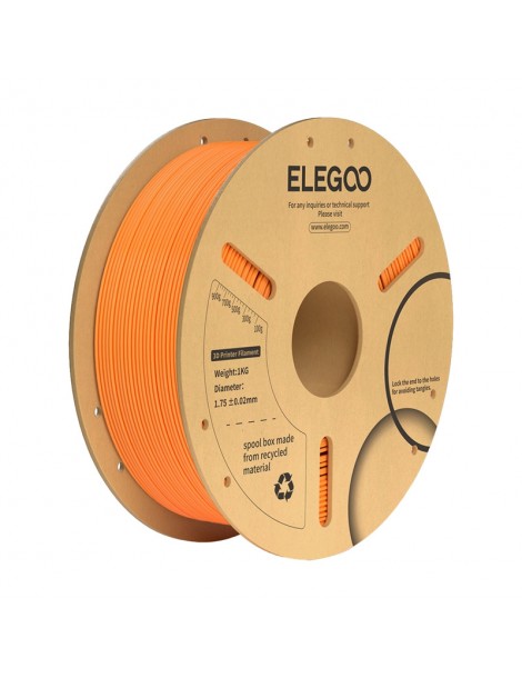 3D spausdinimo siūlas PLA+ 1.75mm oranžinis 1kg – ELEGOO – CyborgShop