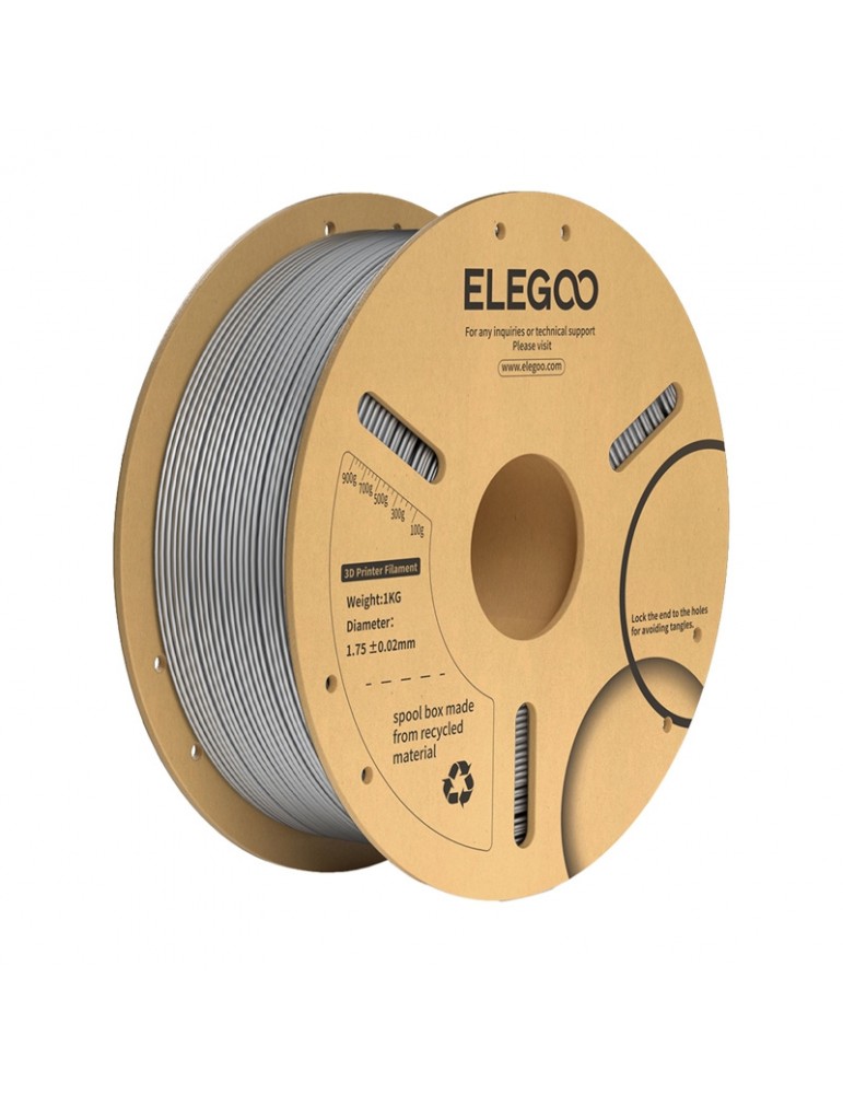 3D spausdinimo siūlas ELEGOO PLA+ Star Gray 1.75mm 1kg – CyborgShop