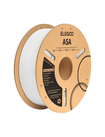 3D spausdinimo siūlas ELEGOO ASA balta 1.75mm 1kg – CyborgShop