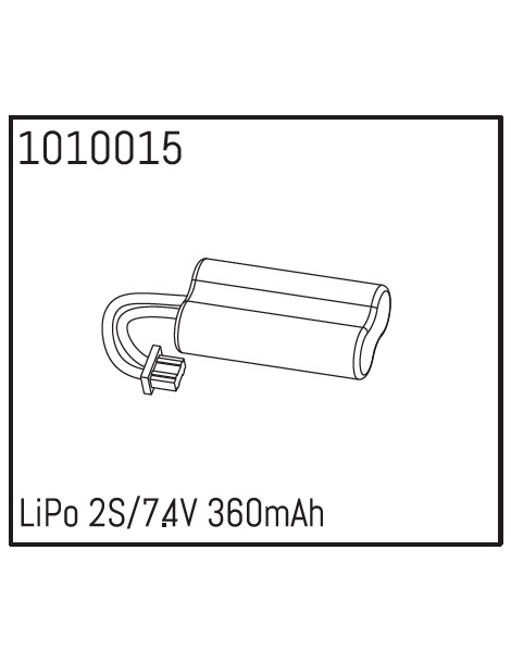 LiPo 2S 7.4V 360mAh akumuliatorius AB240174 – CyborgShop