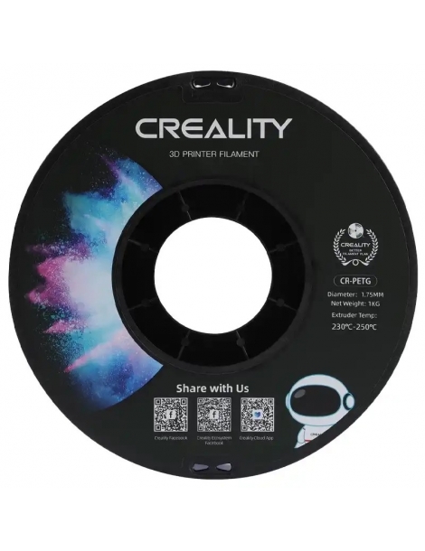Creality CR-PETG 3D siūlas 1.75 mm raudonas blizgus ritinys – CyborgShop