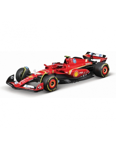 Bburago Ferrari SF-24 1:43 – 55 Sainz 2024 F1 bolido modeliukas su pilotu