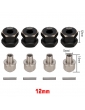 Žalvariniai ratų adapteriai 12 mm juodi RC kopimo modeliams – CyborgShop