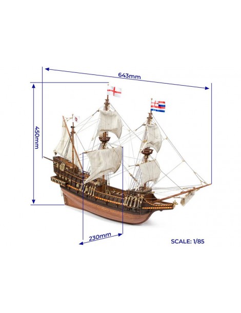 OCCRE HMS Golden Hind Standmodellbausatz 1:85