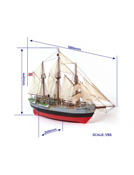 OCCRE Fram Forschungsschiff Standmodellbausatz 1:85