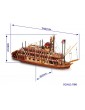 OCCRE Mississippi Heckraddampfer Standmodellbausatz 1:80