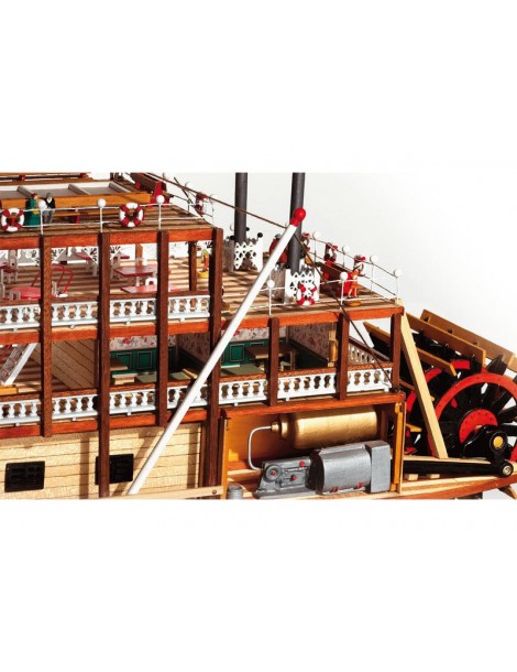 OCCRE Mississippi Heckraddampfer Standmodellbausatz 1:80