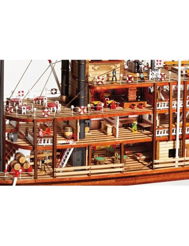 OCCRE Mississippi Heckraddampfer Standmodellbausatz 1:80