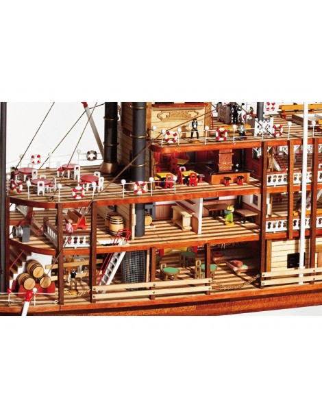 OCCRE Mississippi Heckraddampfer Standmodellbausatz 1:80