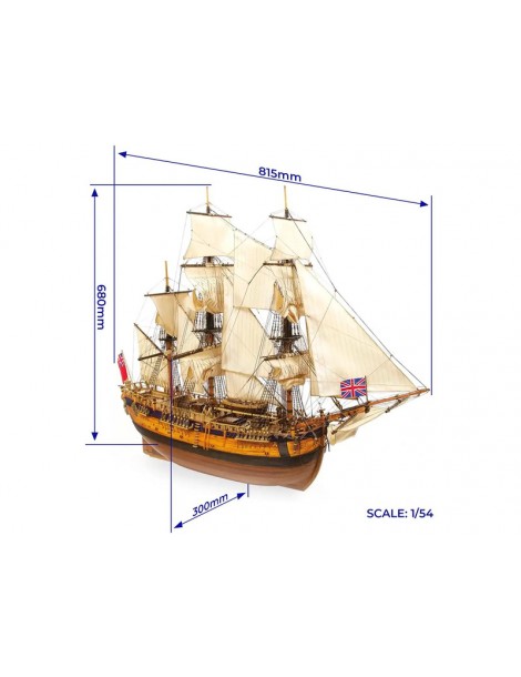 OCCRE HMS Endeavour Standmodellbausatz 1:54