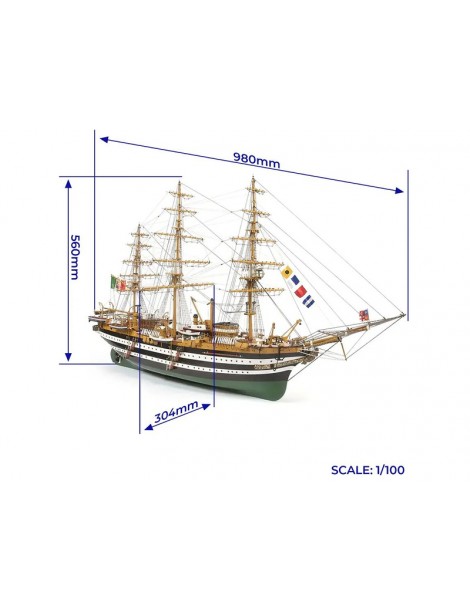 OCCRE Amerigo Vespucci Standmodellbausatz 1:100