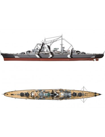 OCCRE Prinz Eugen Schlachtschiff Standmodellbausatz 1:200
