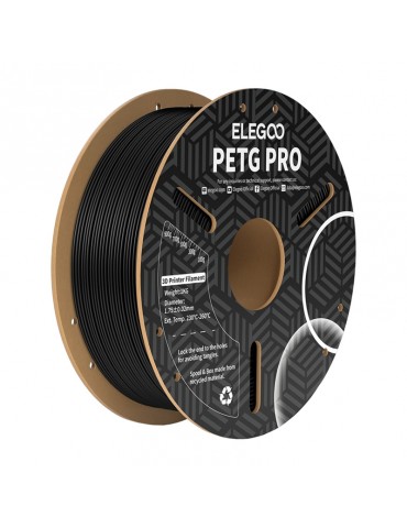 Elegoo PETG Pro juodas 3D siūlas 1.75 mm 1 kg – CyborgShop