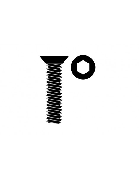 Steel Screws M4 x 25mm - Hex Flat Head - 10 pcs