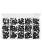 Screw Set M4 - Hex Flat Head - DIN 7991 - Steel Black - 10.9 Grade - 15 Sizes - 265 pcs
