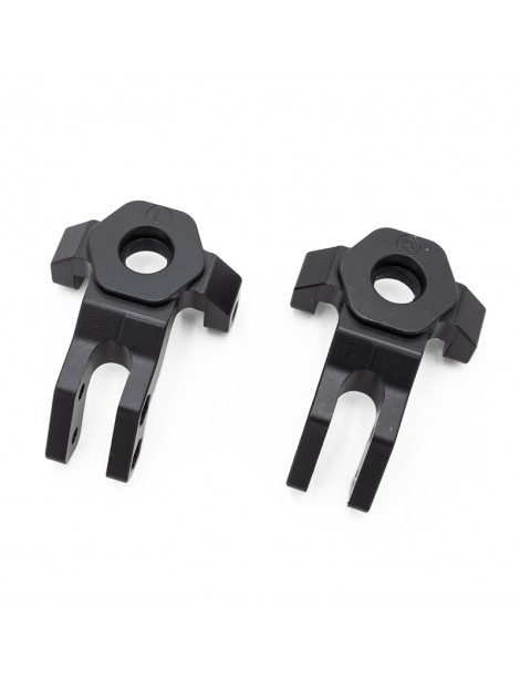 CRX L&R FRONT STEERING KNUCKLE IN ALUMINIUM - BLACK